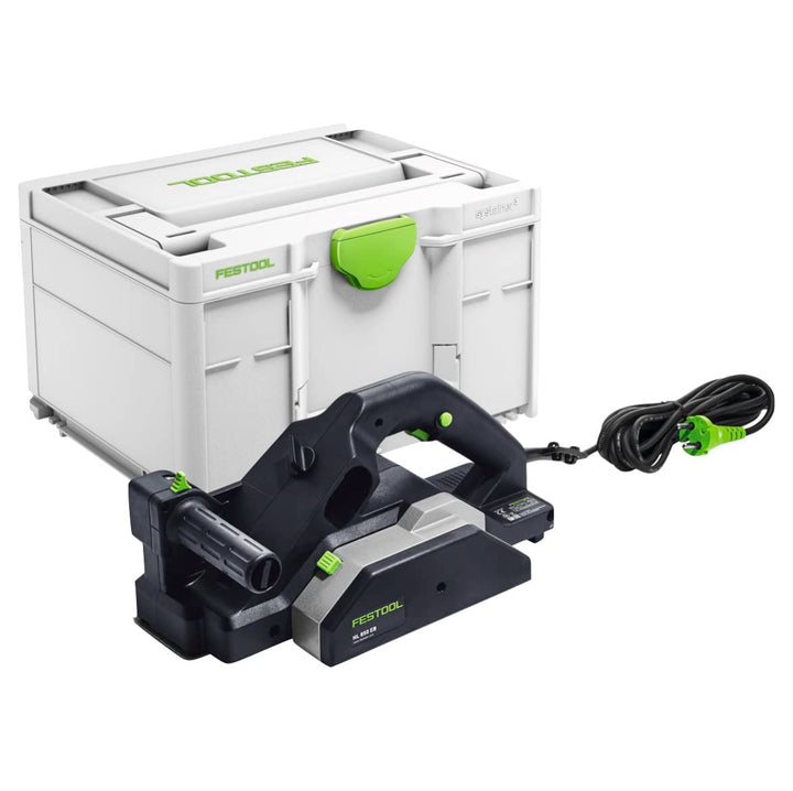 Festool Hobel HL 850 EB-Plus (mit Hobelkopf, Parallelanschlag, Falztiefenanschlag, Absaugadapter, In