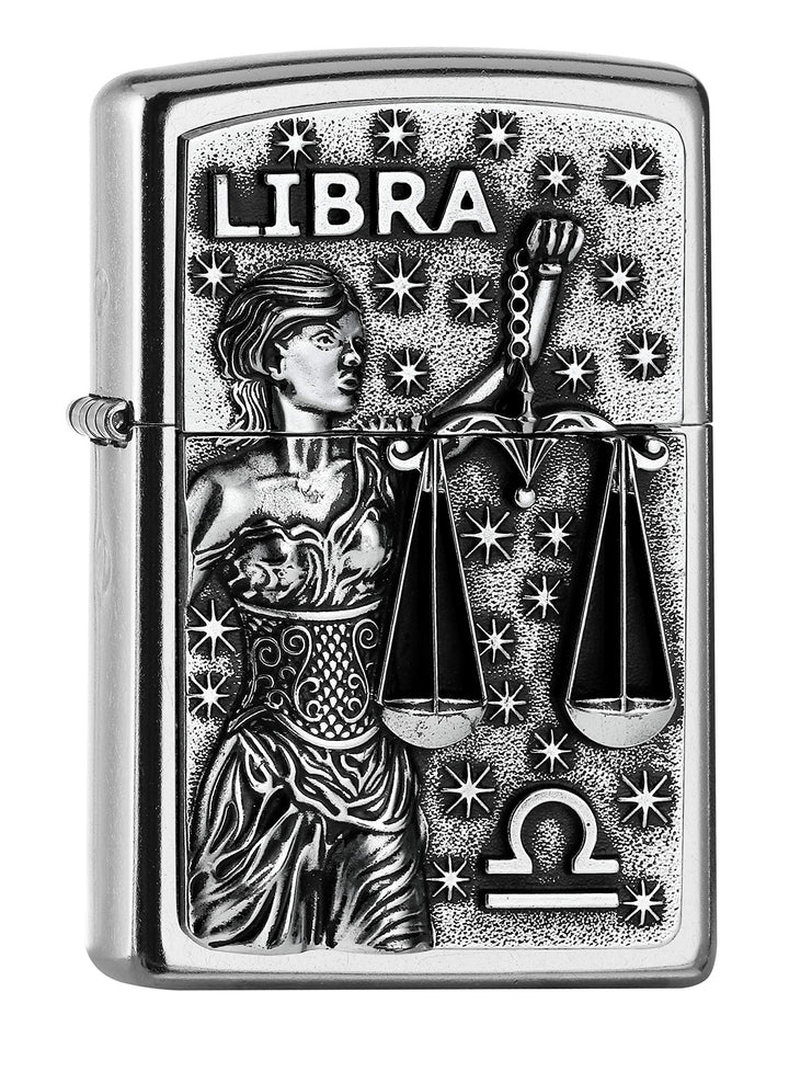 Zippo 2006502 PL 207 Libra Tierkr. V19 Feuerzeug, Messing, Design, 5,83,81,2