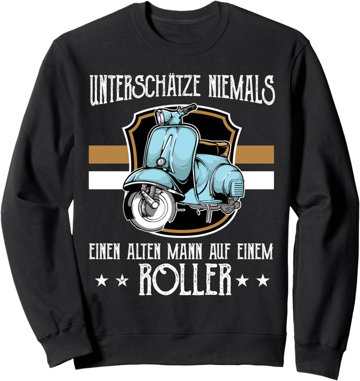 Motorroller Rollerfahren 50cm 125cm Motor-Scooter Moped Sweatshirt