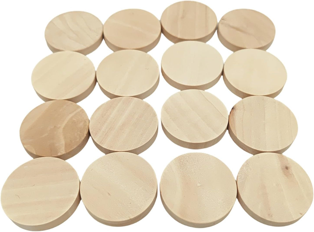 Naturholzscheiben, blanko, runde Holzscheiben, unlackiert, Holzkreise, blanko, Holzornamente für Bas