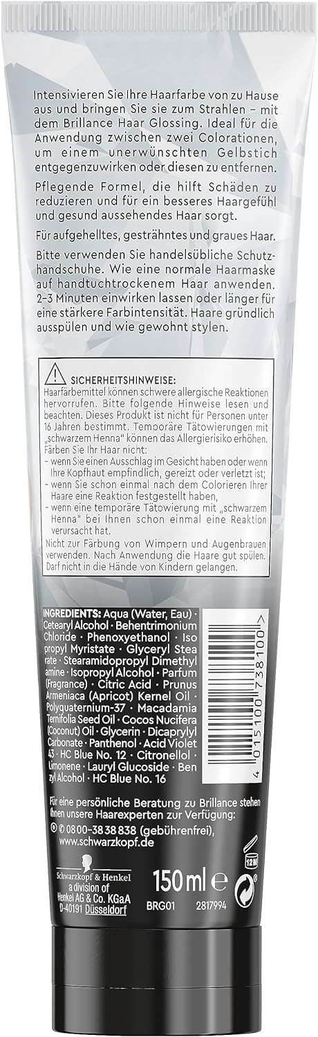 Brillance Glanz-Behandlung, Haar Glossing Kühles Blond (150 ml), temporäre Haarfarbe, die wie eine H