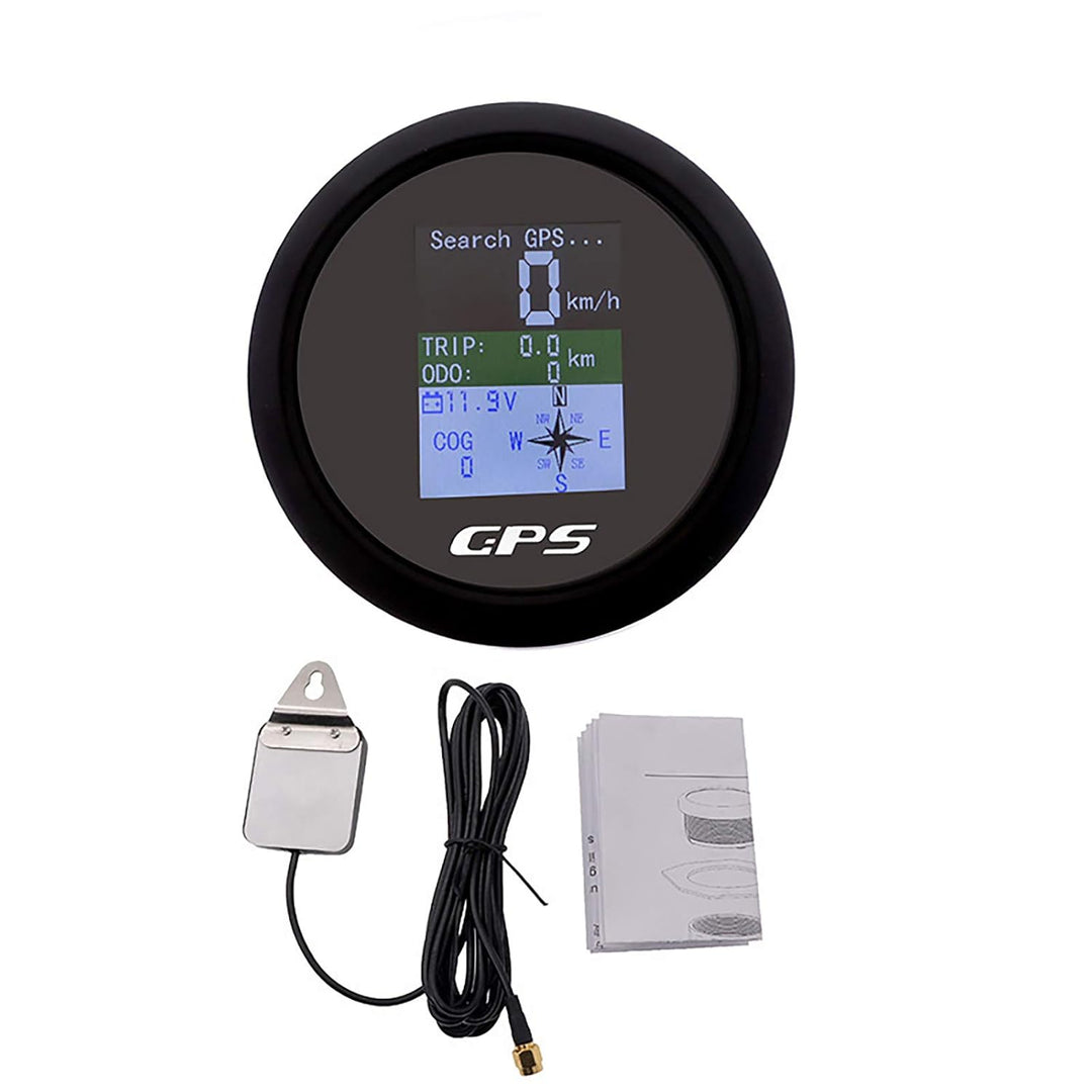 KAOLALI GPS Tachometer Geschwindigkeitsmesser Kilometerzähler 85 mm Rostfreie IP67 Wasserdichte Digi