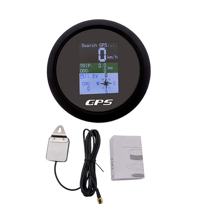 KAOLALI GPS Tachometer Geschwindigkeitsmesser Kilometerzähler 85 mm Rostfreie IP67 Wasserdichte Digi