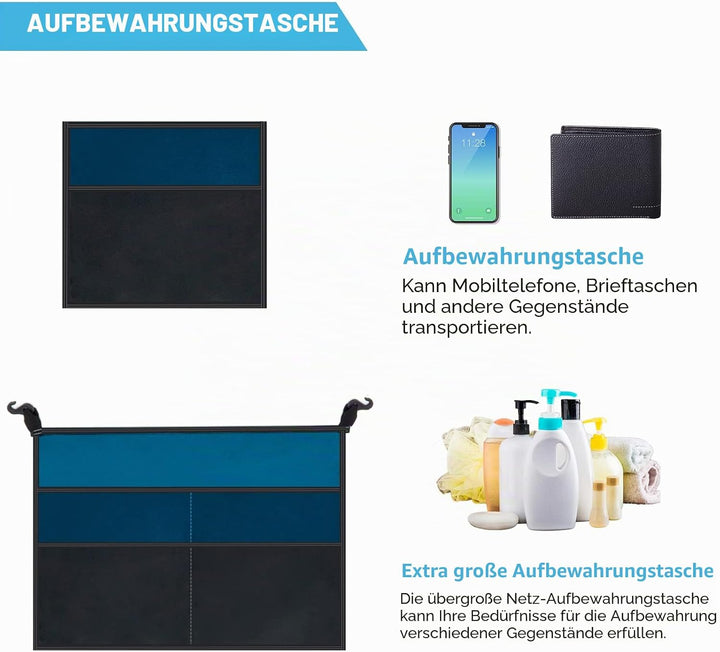 BRIAN & DANY Duschzelt Camping, Pop Up Toilettenzelt, Tragbares Umkleidezelt mit Regenschutz und Fen