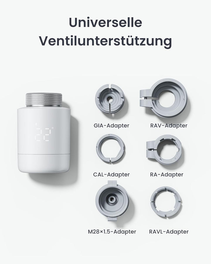 SwitchBot Smart Heizkörperthermostat-Panel Combo – App- und Zeit-Steuerung, Energieseinsparung, einf