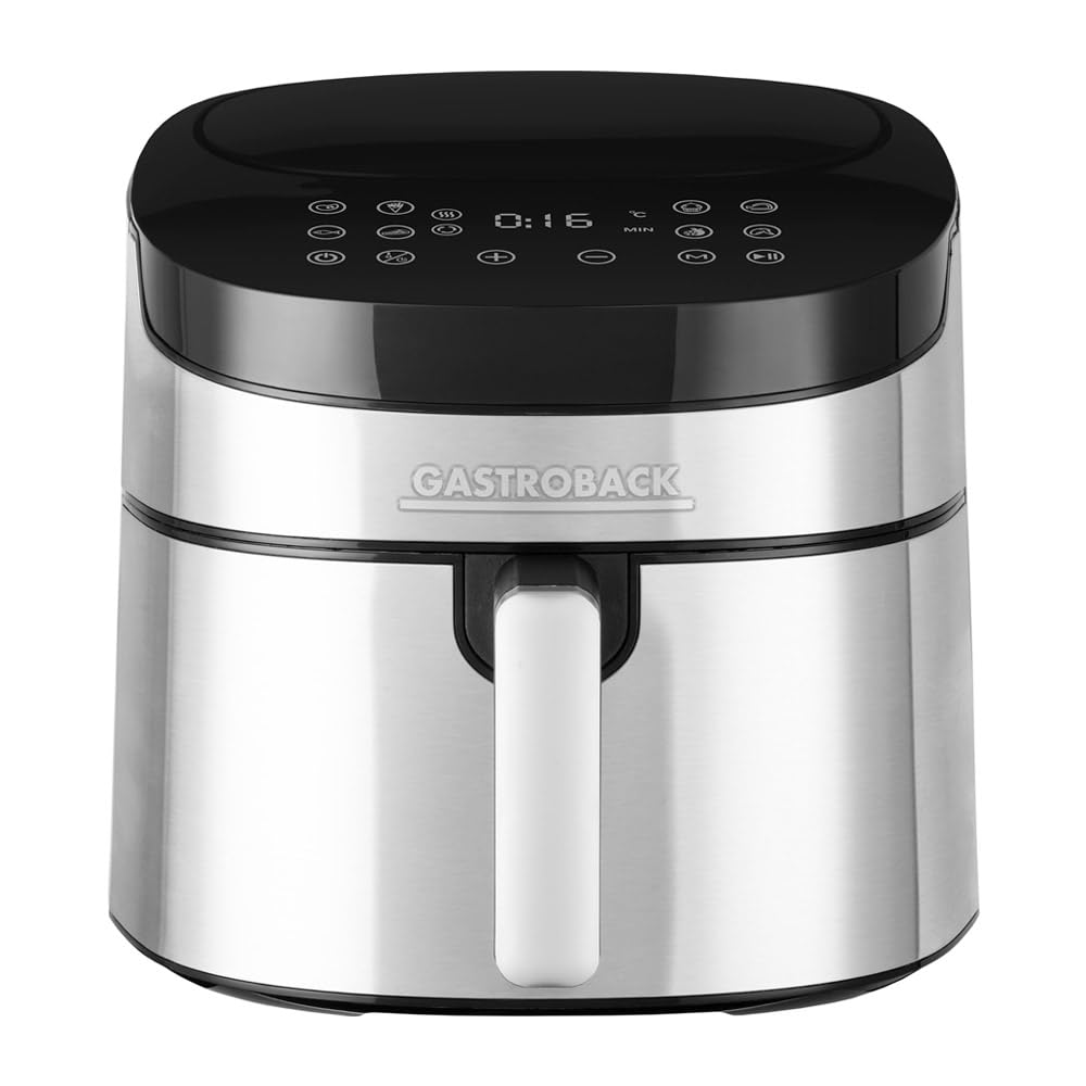 GASTROBACK #42583 Design Heissluftfritteuse Air Pro XXL, Air Fryer mit 6,5 Liter Füllvolumen, 8 vore