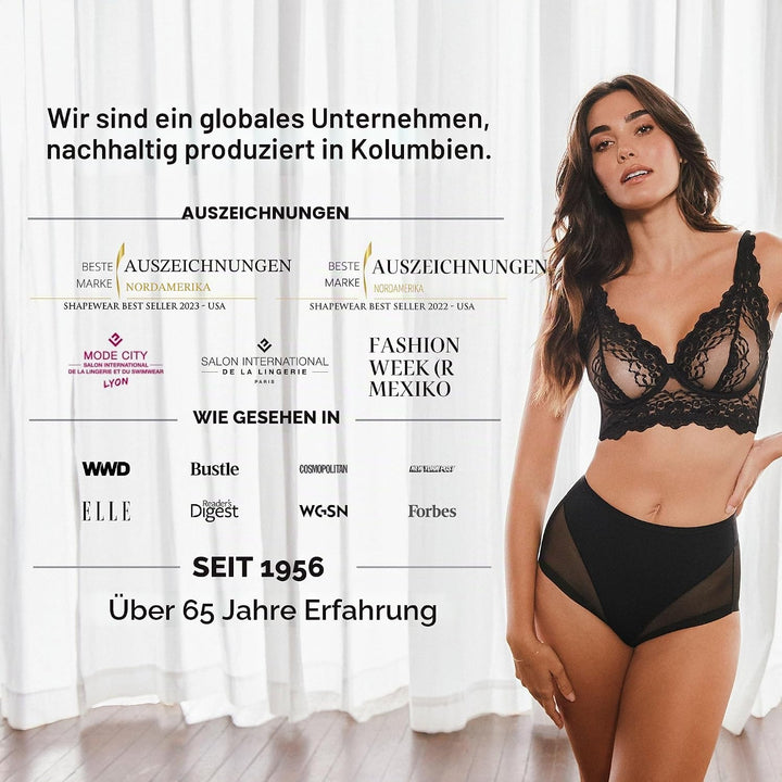 Leonisa Nahtlose Shapewear Hohe Taille Butt Lifting Capri oder Shaper Shorts Oberschenkel Slimmer Gi