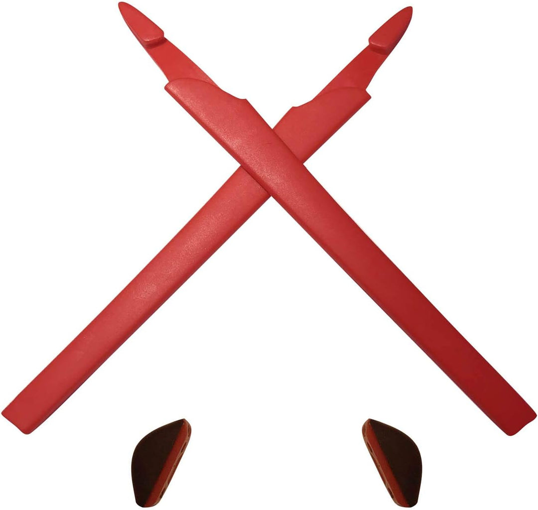 HKUCO Plus Red/Blue/Orange Replacement Silicone Leg Set For Oakley Crosslink Sunglasses Earsocks Rub