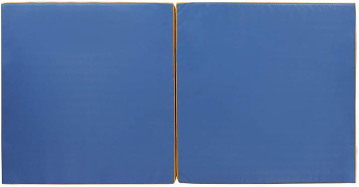 Grevinga® Turnmatte VB 80 | Blau, 200 x 200 cm, Turnen, Klappbar auf 100 x 100 cm Blau-Gelb 200 x 10