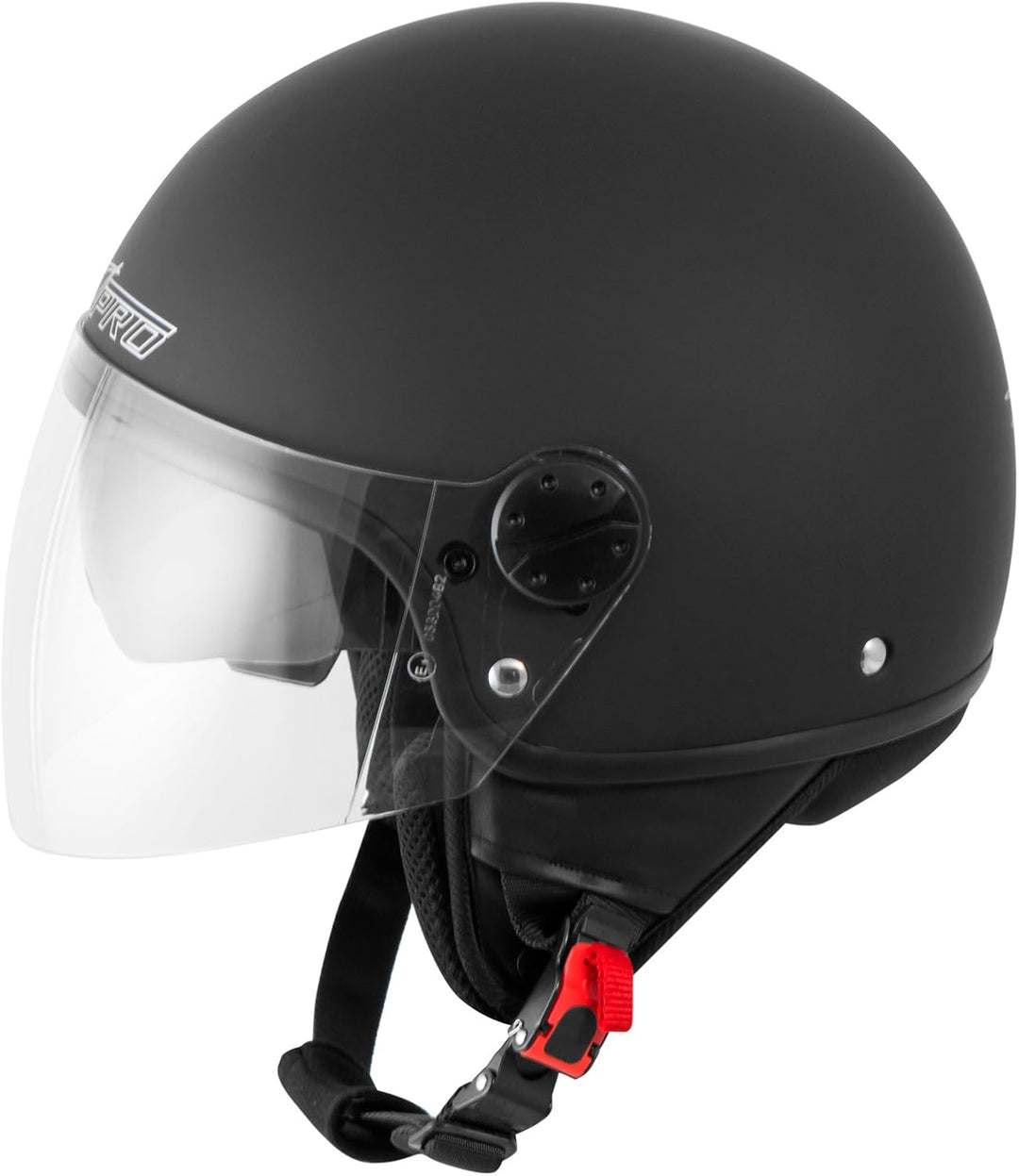 Motorradhelm Motorrad Roller Jet Helm Innensonnenblende 2 Viser SonicMoto 57 cm ( M) Matt Schwarz, 5