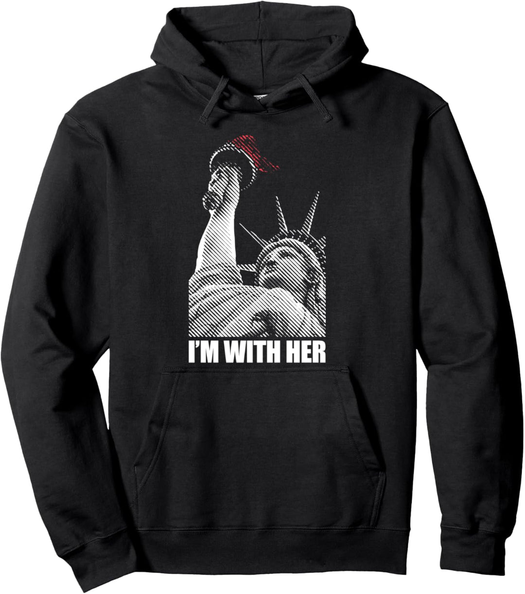 Ich bin mit Ihrer Freiheitsstatue Einwanderer USA gebaut Pullover Hoodie