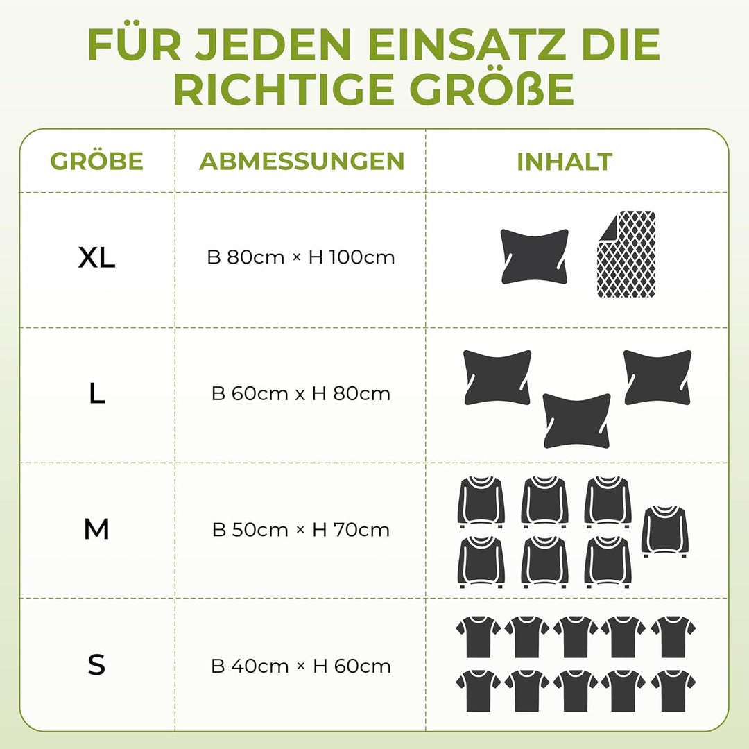 NORDIC® - Vakuumbeutel 6er Set (60x40cm + 70x50cm) – BPA Frei INKL. ETIKETTEN - Vakuumbeutel für Kle