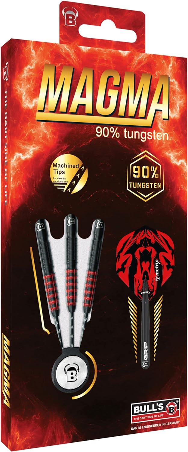 BULL'S Magma Dart, Schwarz/Rot, 23 g