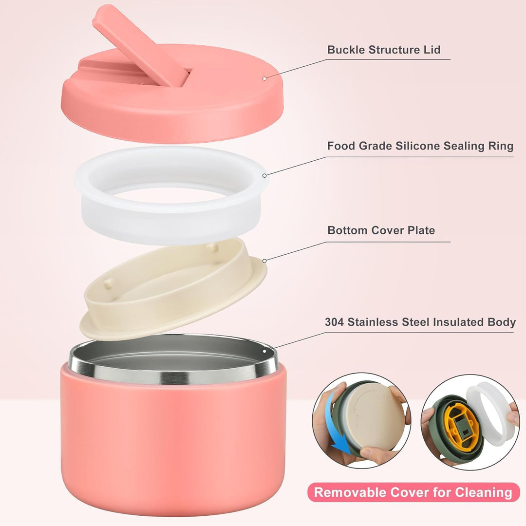 Itslife Thermobehälter für Essen 350ml Edelstahl Warmhaltebebehälter, Auslaufsicherer Lunchbehälter