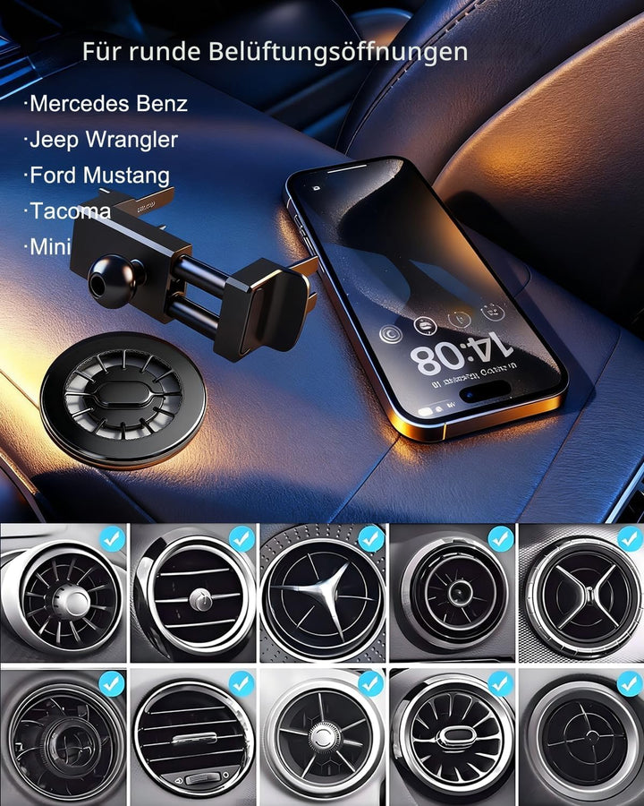 Handyhalterung Auto kompatibel mit Mercedes Benz C-Klasse, E-Klasse, S-Klasse, B-Klasse, A-Klasse, G
