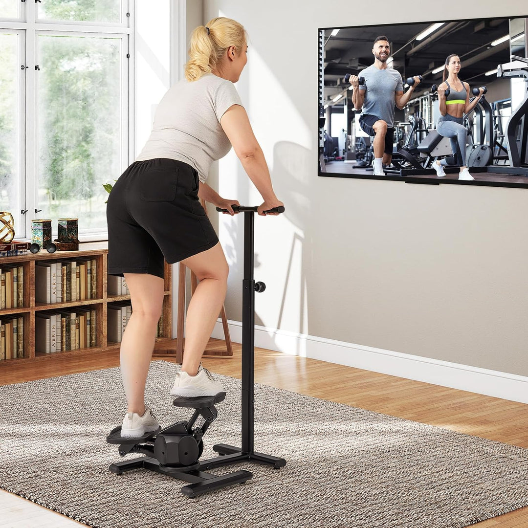 KOMFOTTEU Stepper mit höhenverstellbarem Lenker, Treppensteiger mit LCD-Bildschirm, verstellbaren Wi