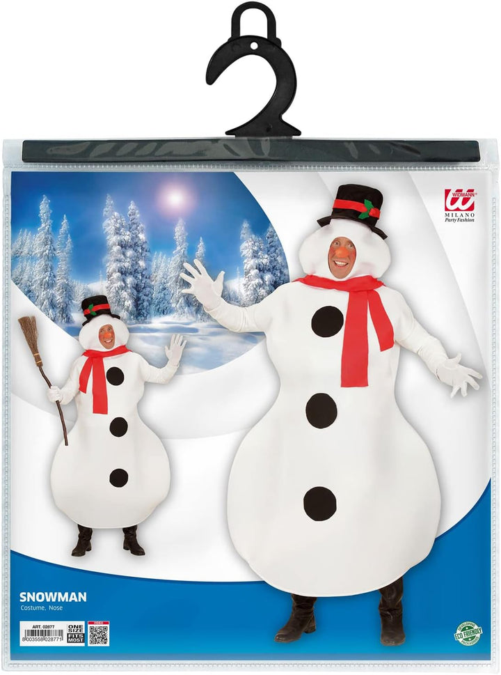 "SNOWMAN" (costume, nose) - (One Size Fits Most Adult)