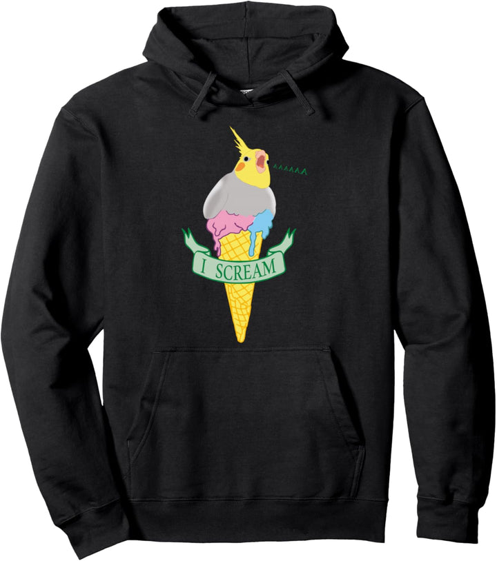 Lustiger ich schreit Eiscreme Nymphensittich Pullover Hoodie