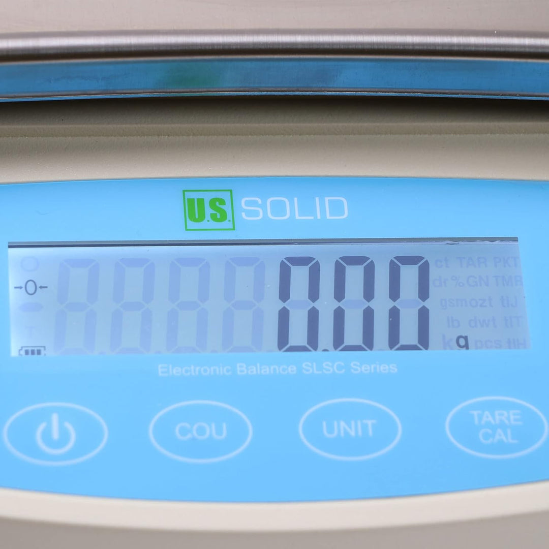 U.S. Solid Präzisionswaage Laborwaagen 2200g x 0.01g, RS232 Schnittstellen, AC100V-240V/4xDC1.5V, 22