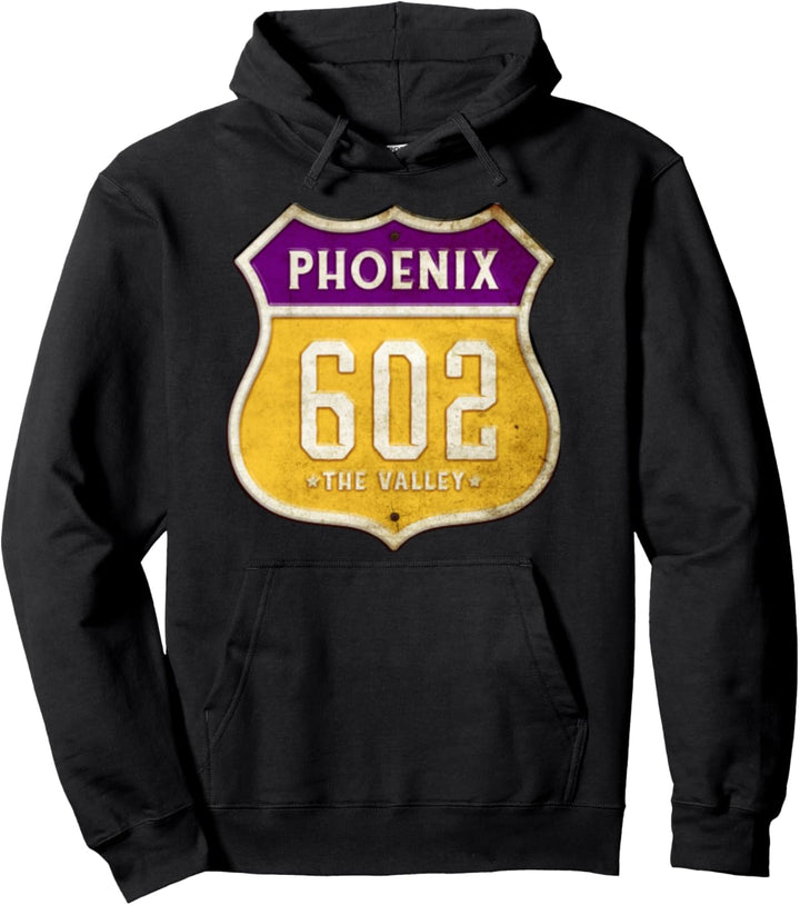Phoenix Arizona Vorwahl 602 Vintage Strassenschild PHX Pullover Hoodie