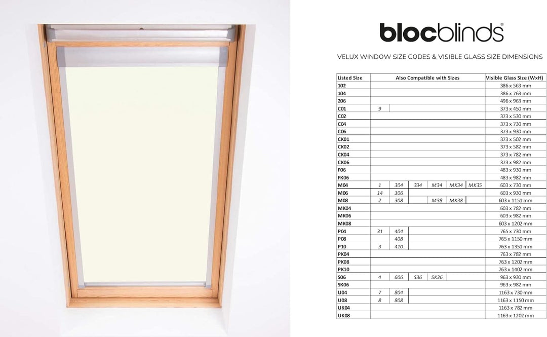 Bloc Skylight Rollo für Velux Dachfenster Blockout, weiss, C04 C04 Für Velux Dachfenster White, C04
