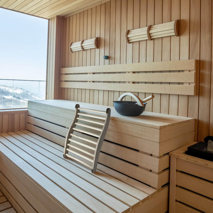Gravidus ergonomische S-Form Sauna Rückenlehne - Ideal für entspannendes Saunaerlebnis - Sauna und I