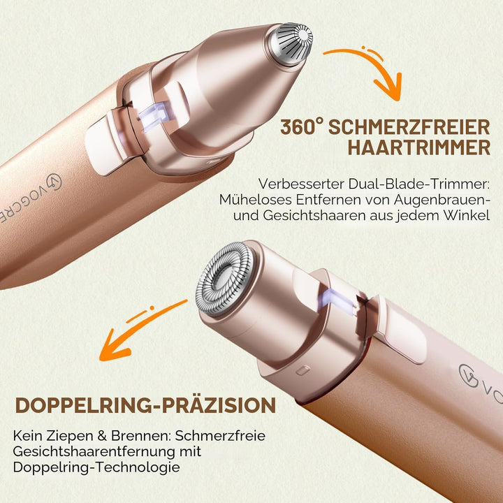 VG VOGCREST Gesichtshaarentfernung: 2-in-1 praktischer Gesichtsrasierer – ein effizientes Beauty-Too