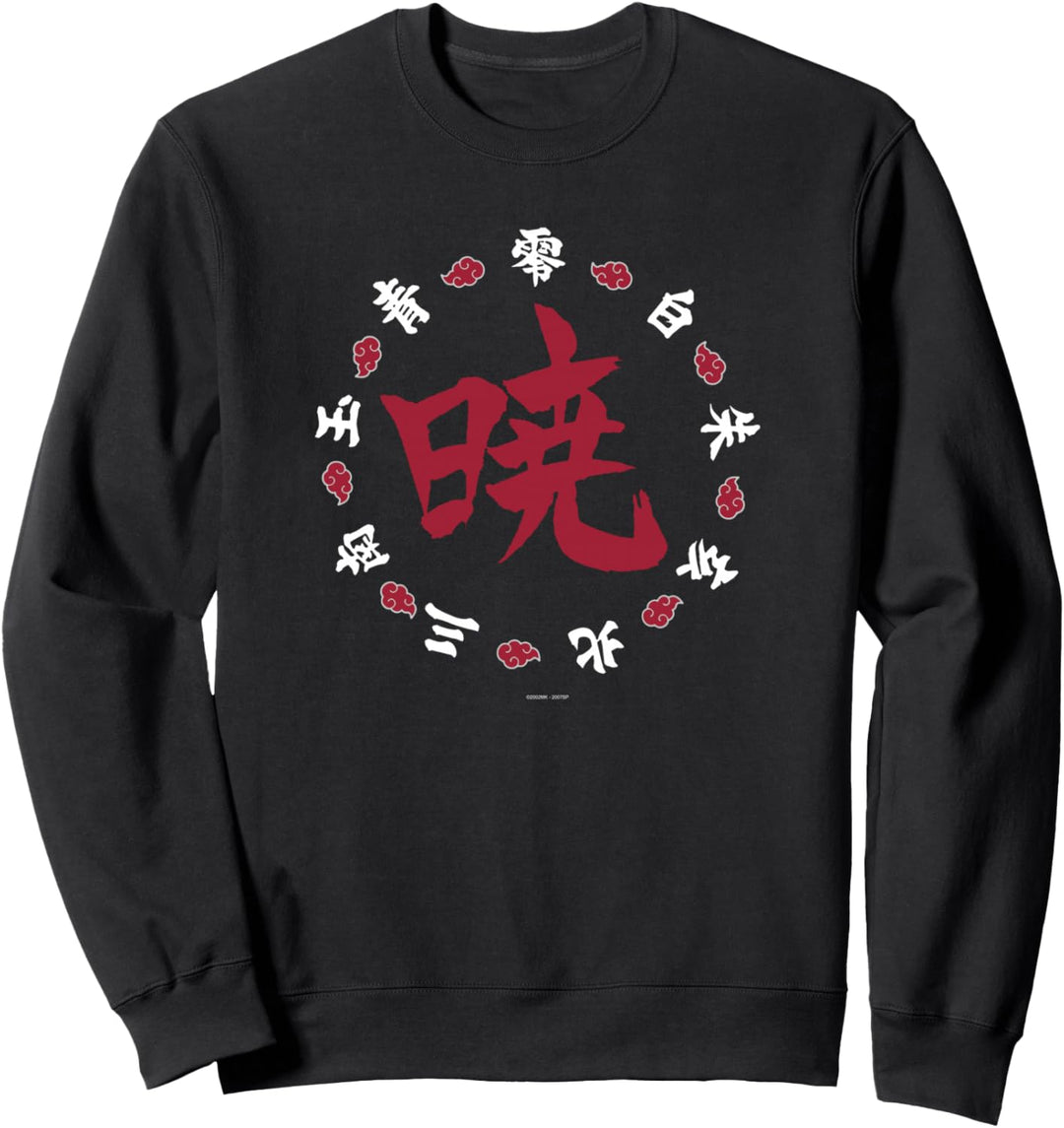 Naruto Shippuden Akatsuki Kanji Ring Sweatshirt