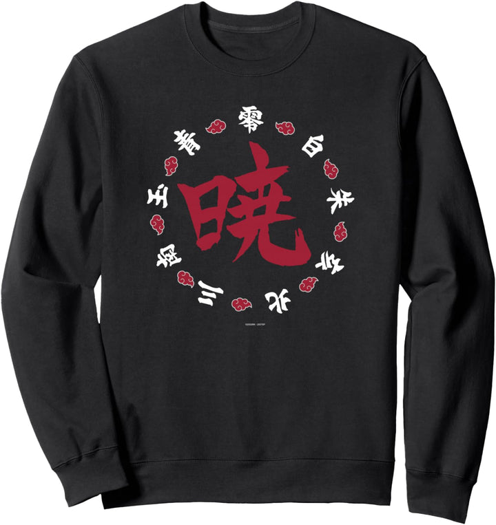 Naruto Shippuden Akatsuki Kanji Ring Sweatshirt