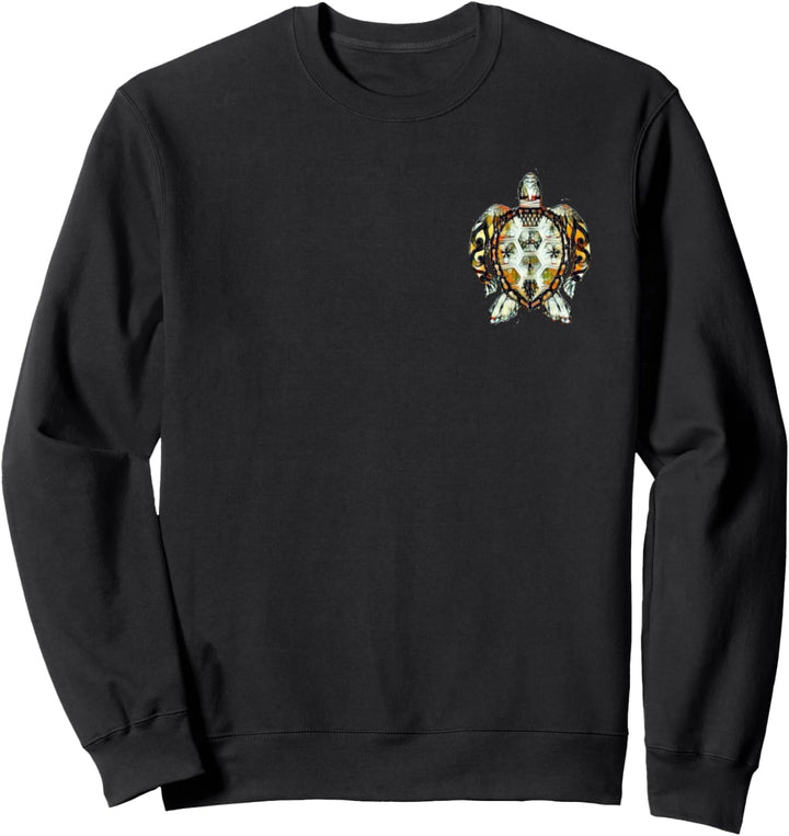 kleine bunte Meeresschildkröte für Männer Frauen Kinder Sweatshirt