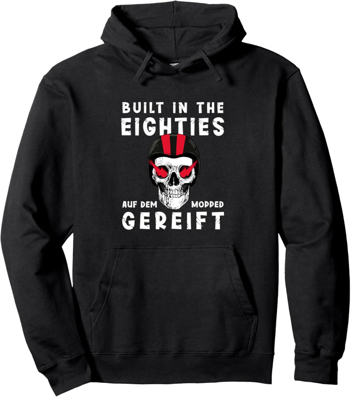 Motorradfahrer Geburtstag I Biker Born in den 80er Totenkopf Pullover Hoodie