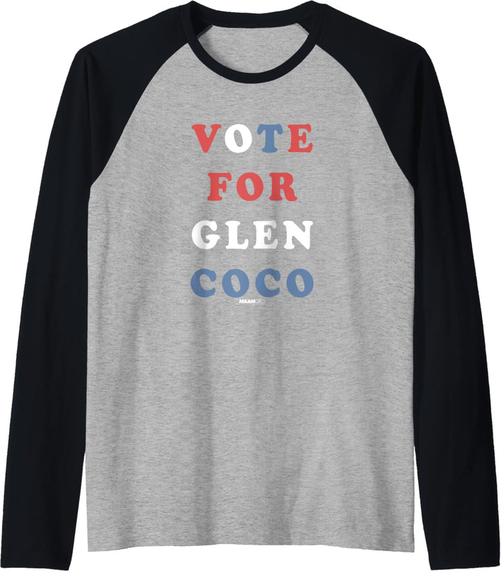 Böse Mädchen stimmen für Coco Red White And Blue Raglan