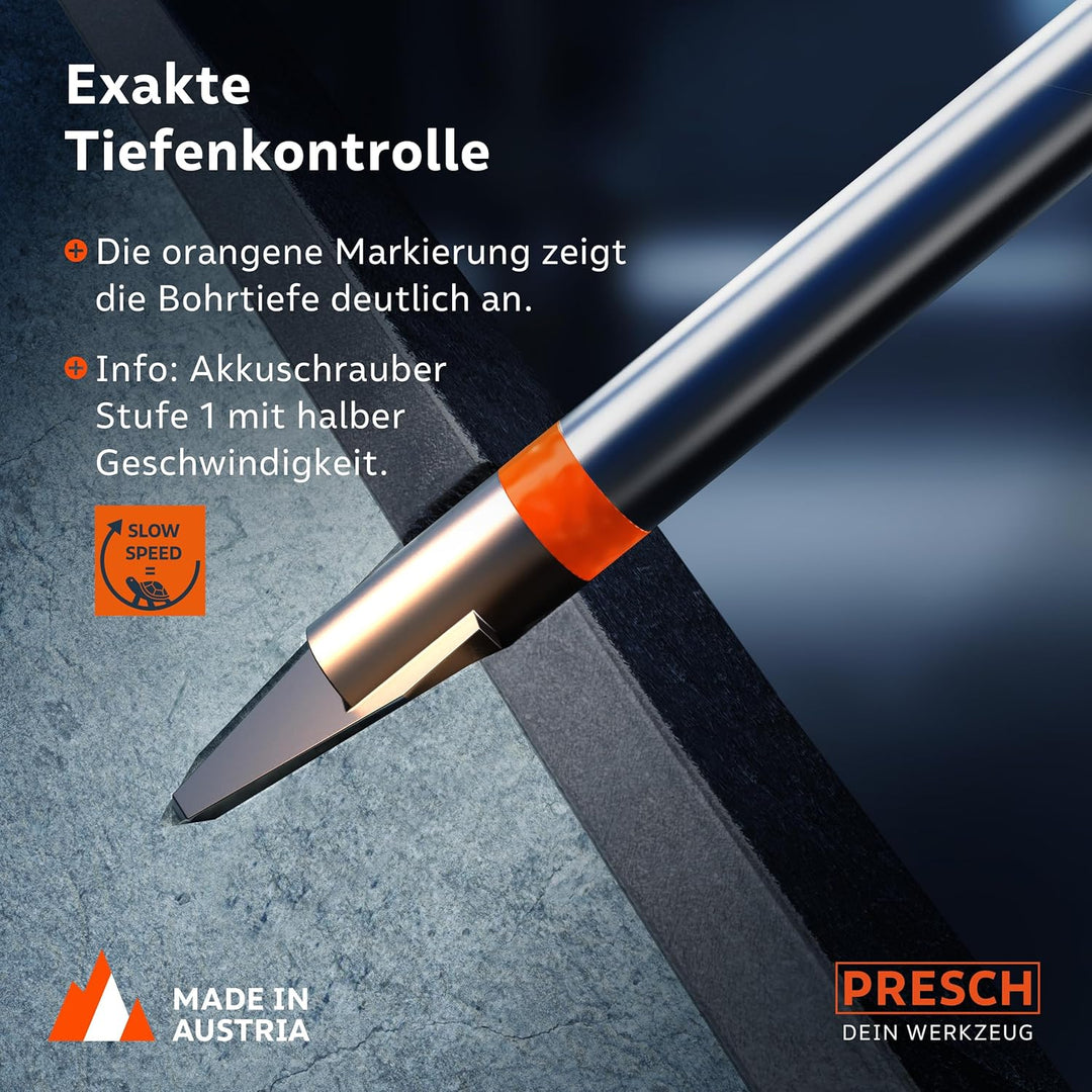 Presch Fliesenbohrer 10mm | Feinsteinzeug Bohrer für Keramik, harte Fliesen, Porzellan und Glas | Pr