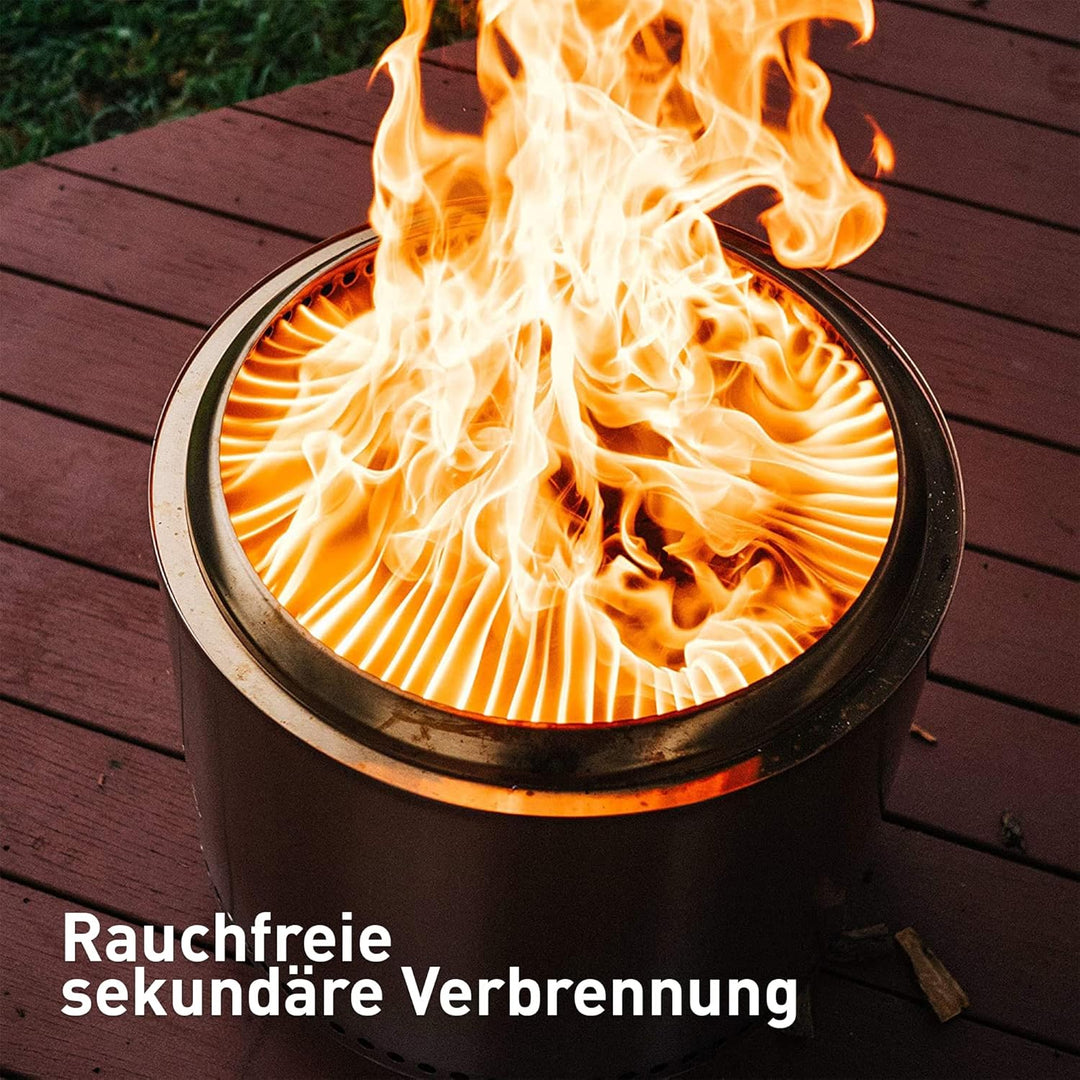 Solo Stove Feuerschale Ranger 2.0 mit Standfuss | Feuerstelle zur Raucharmen Holzverbrennung, Heraus
