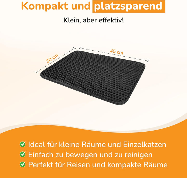 Katzenklo Matte 90x76cm Schwarz, Katzenstreu Matte, Katzenmatte Katzenklo, Katzentoiletten & Zubehör
