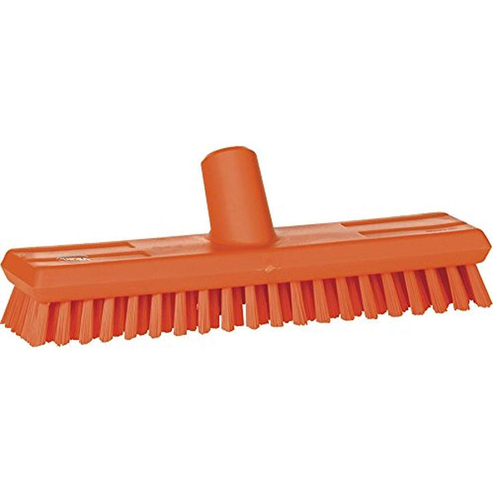 Vikan 70417 Stiff Bristle Deck Scrub, 10-3/4" Polyester, Orange 7041 Orange, 7041 Orange