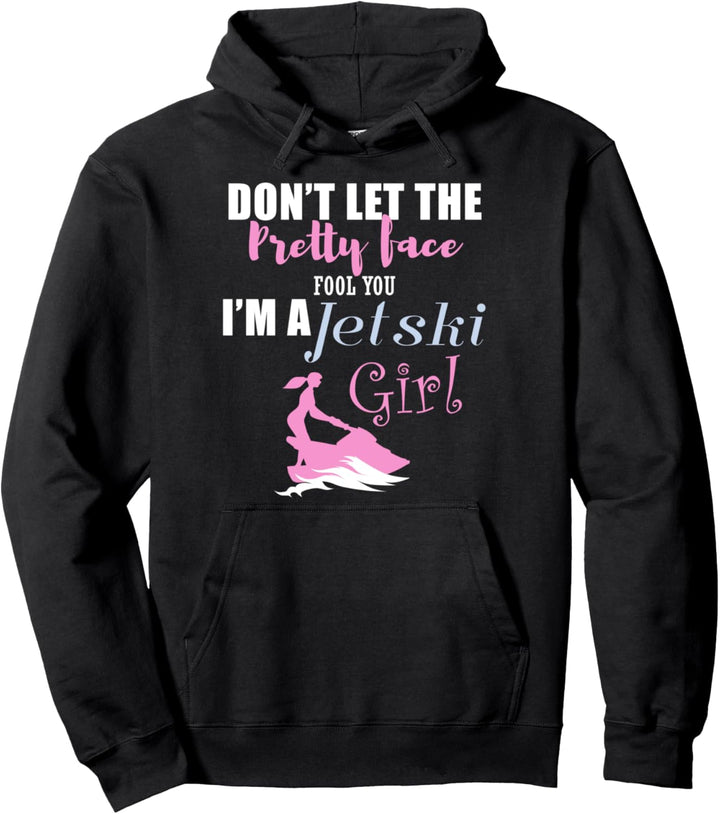Jetski Girl Mädchen Wassersport Jetski Pullover Hoodie