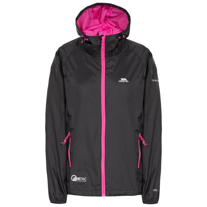 Trespass Unisex Qikpac Jacket Kompakt Zusammenrollbare Wasserdichte Regenjacke (1er Pack) XXL Schwar