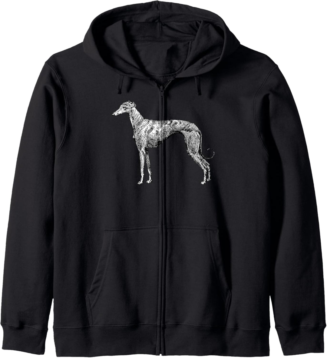 Windhund Vintage Illustration Kapuzenjacke