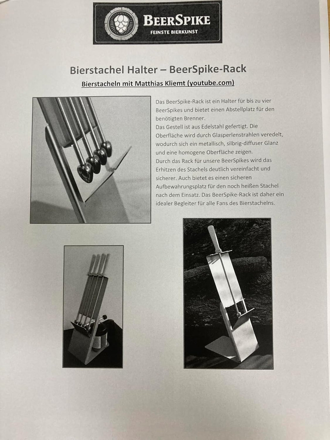 Bierstachel "Beerspike" Eventset, Spülmaschinenfest