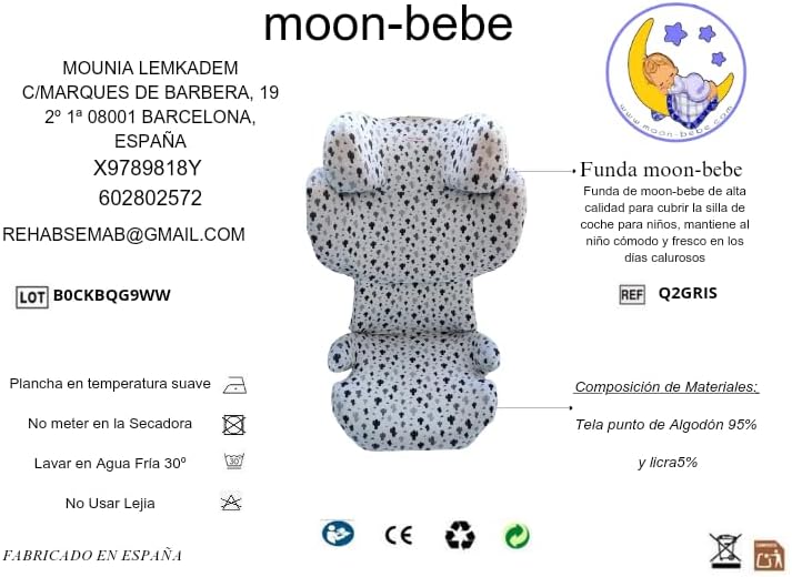 moon-bebe Bezug kompatibel mit Cybex Solution Q2 Fix (Blanc) Weiss, Wei&amp;