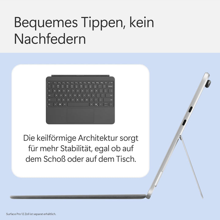 Microsoft Surface Pro 12" Keyboard mit Slim Pen | kompatibel mit Surface Pro 12" | QWERTZ | Anthrazi