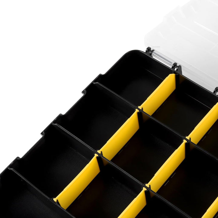 2 x Doppelseitige Hardware-Werkzeugkästen, Schraubensortierbox mit 34 Fächern, Kleinteile-Organizer