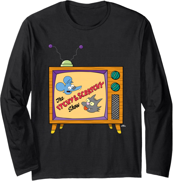 The Simpsons The Itchy &amp; Scratchy Show Logo Langarmshirt