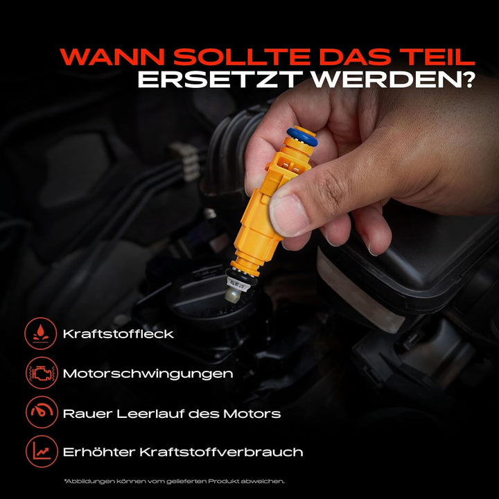 Frankberg 4x Einspritzventil Einspritzdüse Injektor Kompatibel mit A3 8P1 1.6L 2003-2012 Golf V 1K1
