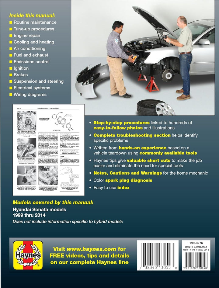 Hyundai Sonata 1999 Thru 2014 (Haynes Automotive Repair Manuals), Taschenbuch
