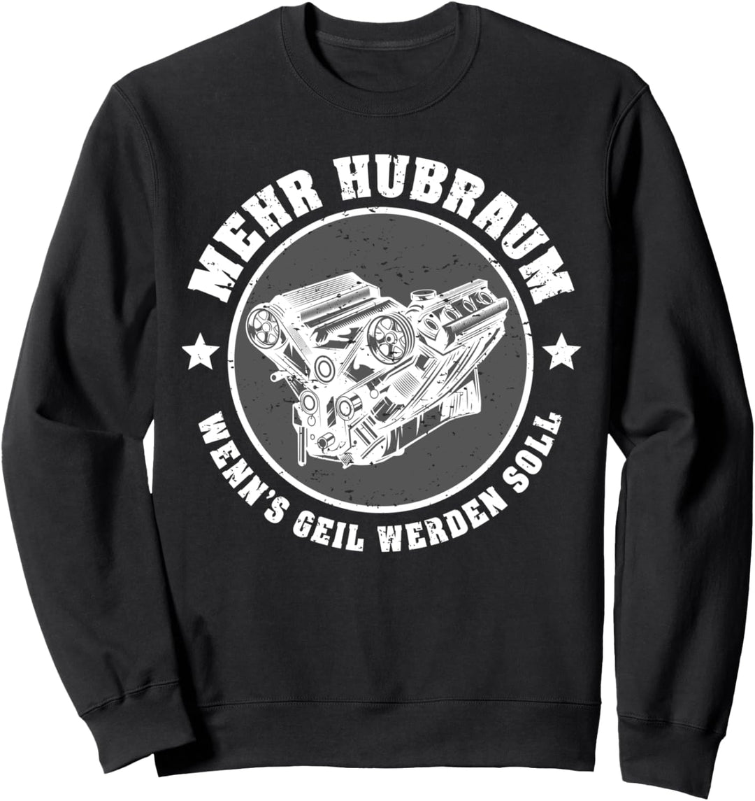 Schrauber Motorblock US Car Auto Hubraum Sweatshirt
