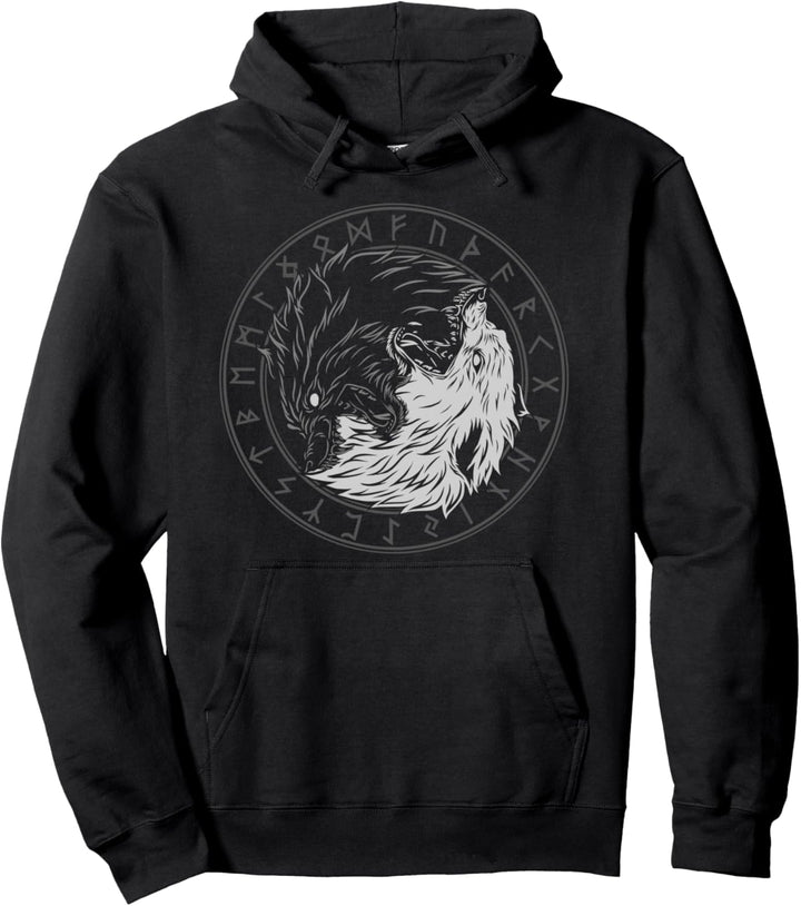 Sons Of Fenrir - Sköll und Hati - Ying Yang Wolf Pullover Hoodie