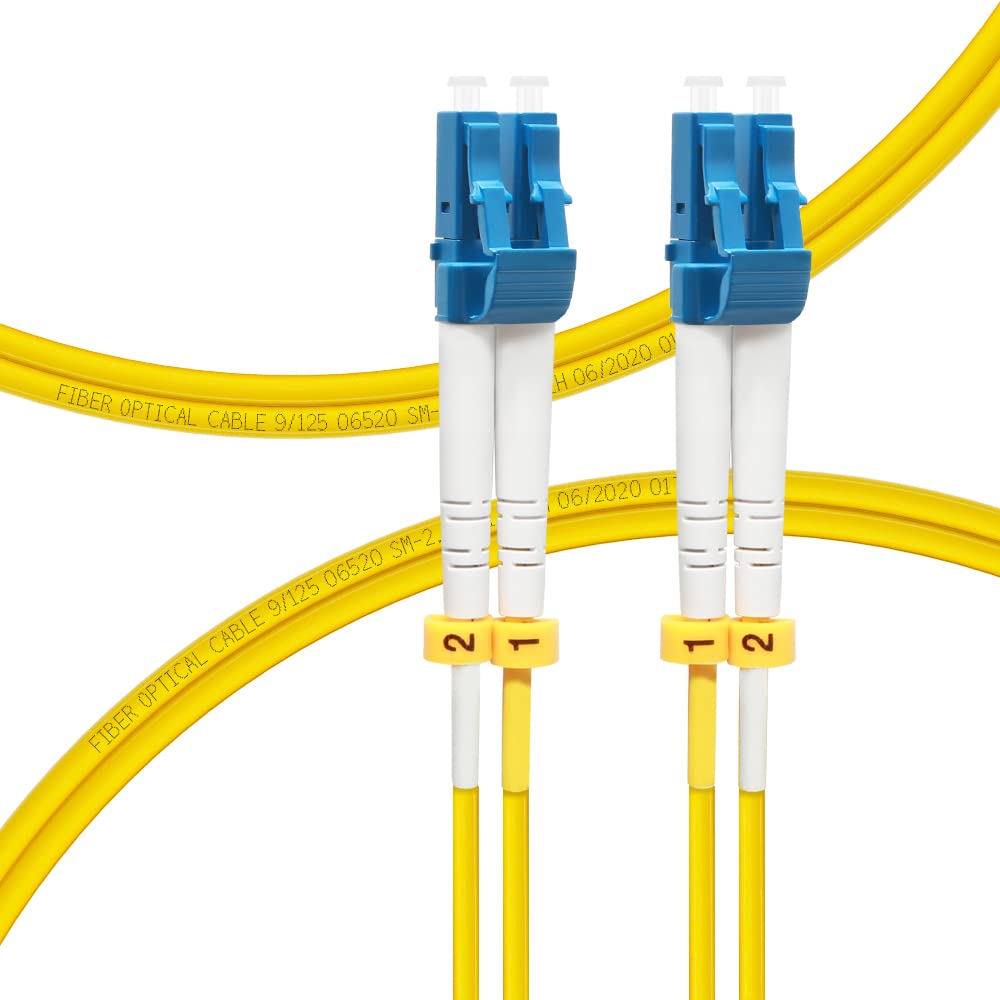 FLYPROFiber 0.2M OS2 LC auf LC LWL Glasfaser Patchkabel | Längenoptionen: 0,2m-200m, 1G/10GB Singlem