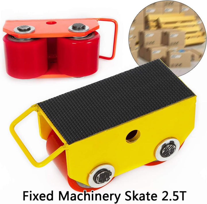 2.5T Transportfahrwerk Fixed Steel Machinery Skate Panzerrollen Schwerlastrollen Maschinen Rollen St